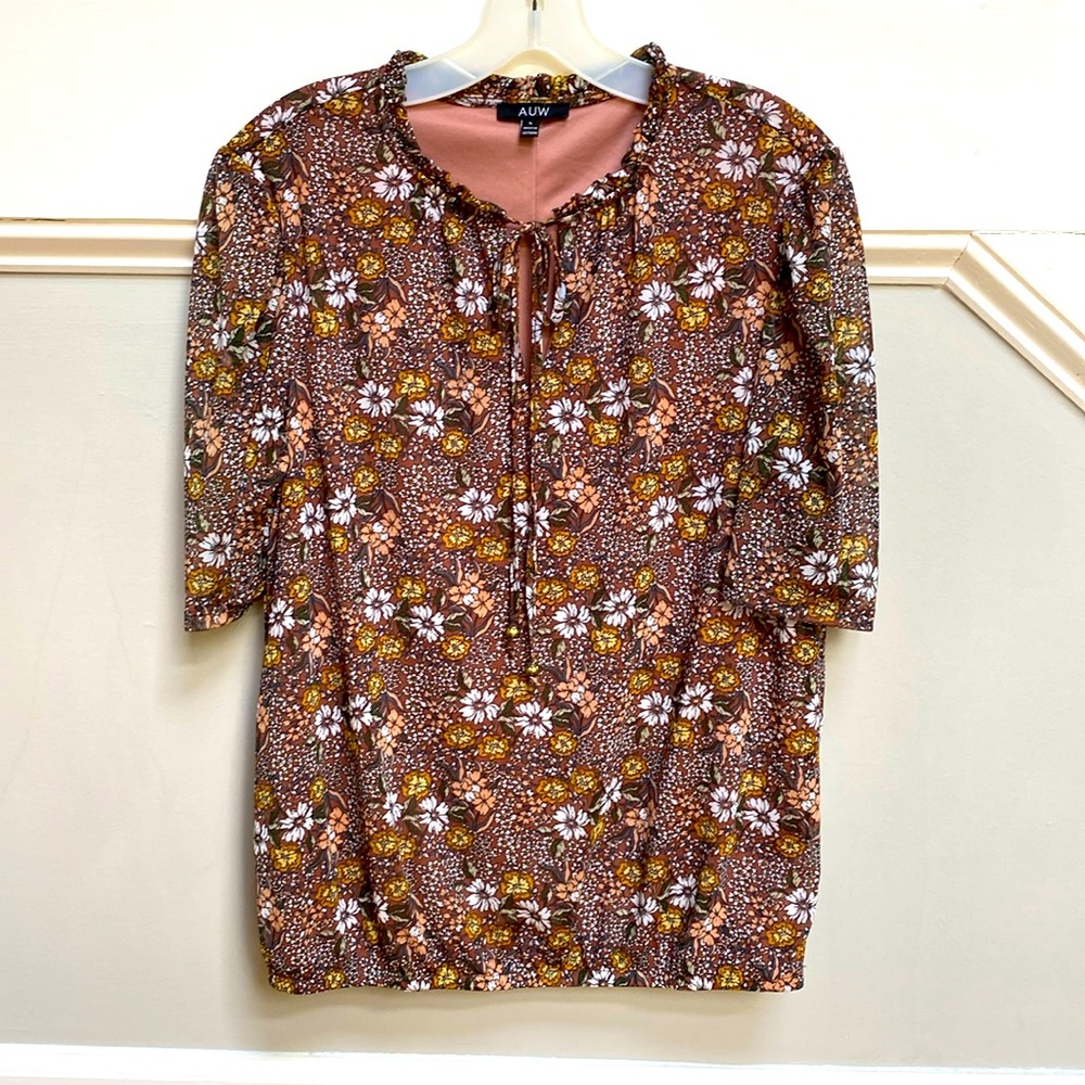 AUW large women’s Floral Print blouse